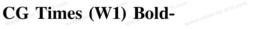 CG Times (W1) Bold字体转换